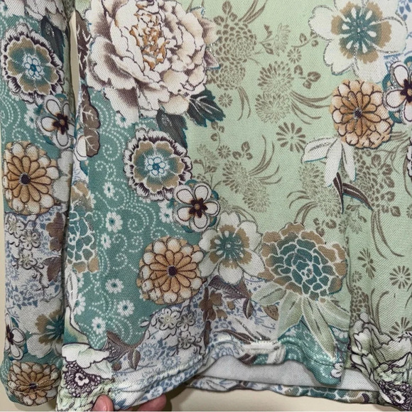 Women’s Vintage Coldwater Creek Y2K Paisley Print  with Glitter Details Top S: M - Picture 5 of 11